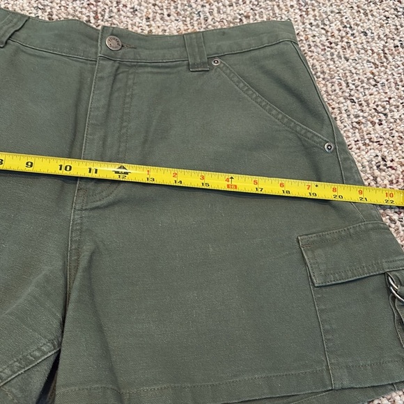 Riveted by Lee Vintage Hi Rise Green Cargo Utility Shorts. 12P Y2K - Picture 12 of 14